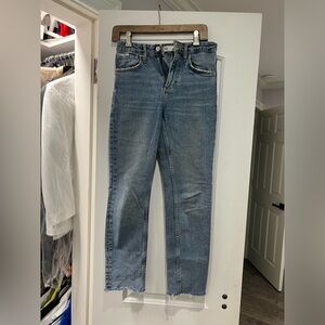 Zara Straight/Skinny Light Wash Jeans